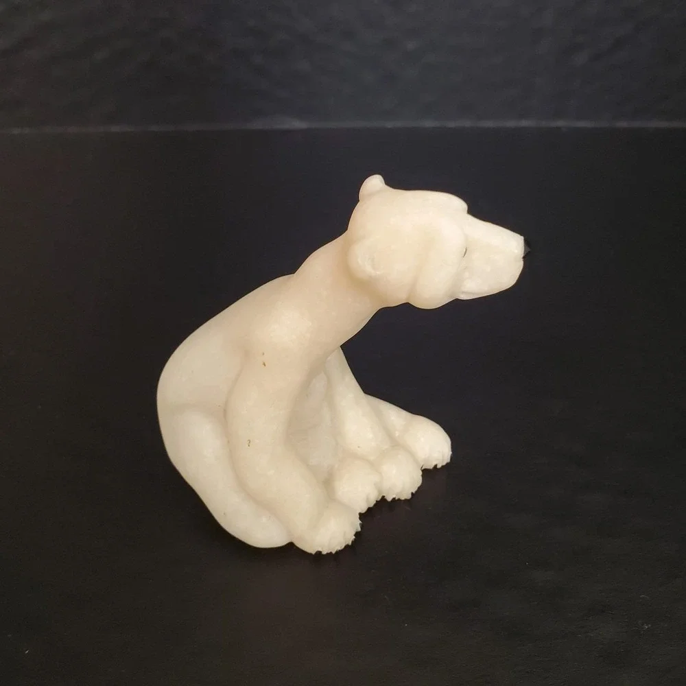 Polar Bear Stone Figure Ornament Quarry Critters Porter 2nd Nature Design c.2000
